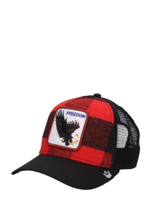 Gorra animales GOORIN BROS Ajustable y rejilla Trucker Eagle Freedom ref-101.1066 black and red aguila negro y rojo