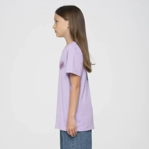 Camiseta SANTA CRUZ niña manga corta RIGID SCREAMING HAND T-SHIRT ref-SCA YTE 1340 Lavender-lila