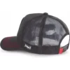 Gorra CAPSLAB rejilla y ajustable trucker Monkey D. Luffy LUF2 One Piece color negro