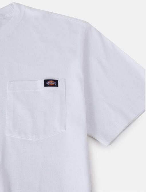Camiseta DICKIES hombre Manga corta PORTERDALE REF.DK0A4TMO blanca con bolsillo