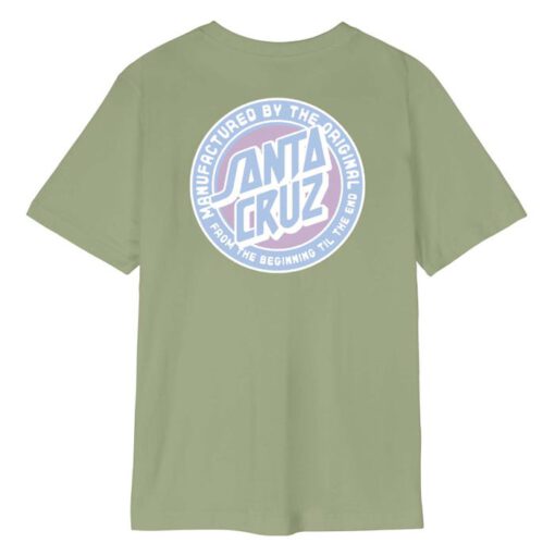Camiseta SANTA CRUZ skate mujer manga corta TTE MFG DOT T-SHIRT REF-SCA WTE 2171 verde