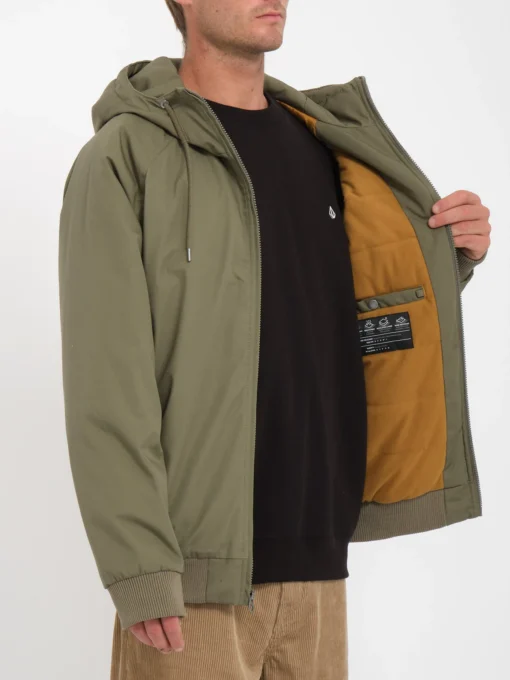 Chaqueta invierno Hombre VOLCOM con capucha HERNAN 5K JACKET (WMS) REF-A1732304 VERDE KHAKI