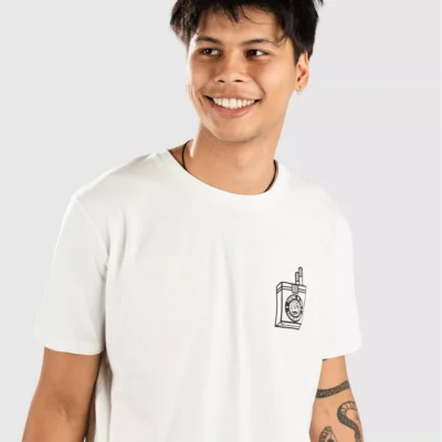 Camiseta THE DUDES manga corta para hombre TOO SHORT SMOKES Ref.109629 Off- white-crema