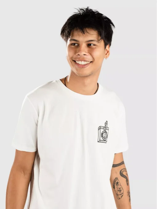 Camiseta THE DUDES manga corta para hombre TOO SHORT SMOKES Ref.109629 Off- white-crema