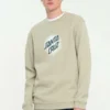 Sudadera SANTA CRUZ hombre cuello redondo DAYLIGHT DOT FRONT CREW Ref. SCA-CRW-1009 beige