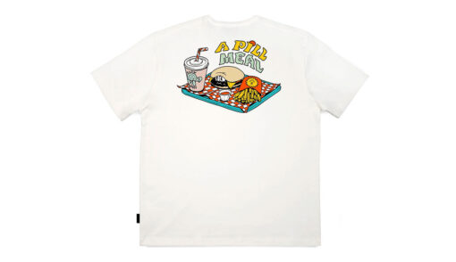 Camiseta THE DUDES manga corta PREMIUM para hombre A PILL MEAL Ref.100229 Off- white-crema
