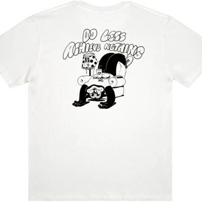 Camiseta THE DUDES manga corta para hombre ACHIEVE NOTHING Ref.104329 off-white crema