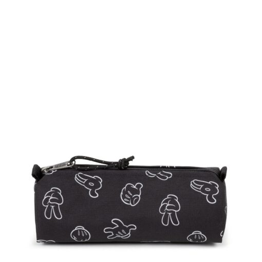 Estuche escolar Eastpak: estuche benchmark SINGLE EK3728E9 MICKEY HANDS (edición especial)- Blanco y negro