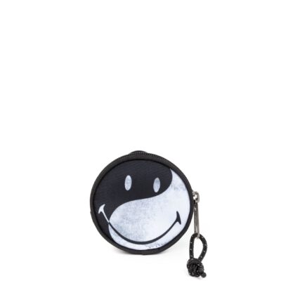 Monedero-llavero bolsito mini Eastpak: EK000357 GROUPIE 5K4 SMILEY YYPLACED blanco y negro