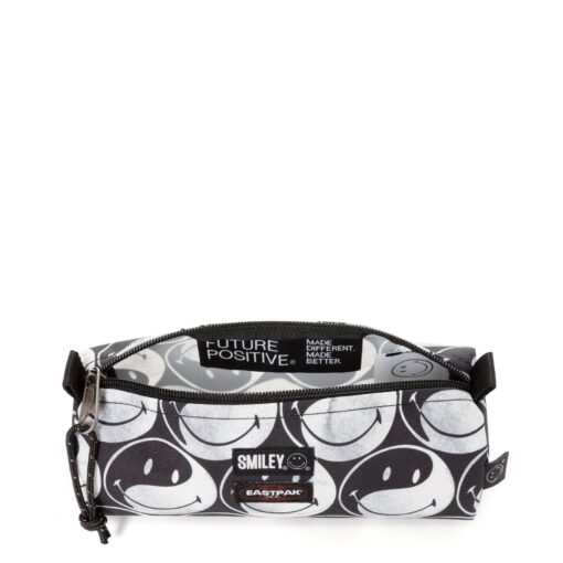 Estuche Eastpak escolar: Benchmark SINGLE EK3725K2 SMILEY YY BLACK blanco y negro