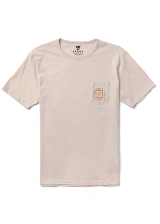 Camiseta Hombre VISSLA manga corta SOREN SERNADE ORGANIC PKT TEE Ref-M4234SER (bon) Beige