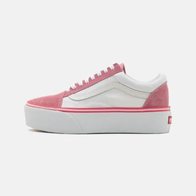 Zapatillas VANS cómodas mujer OLD SKOOL STACKFORM ref-VN0009PZ4481 BLOCK MULTI-rosa y blanco