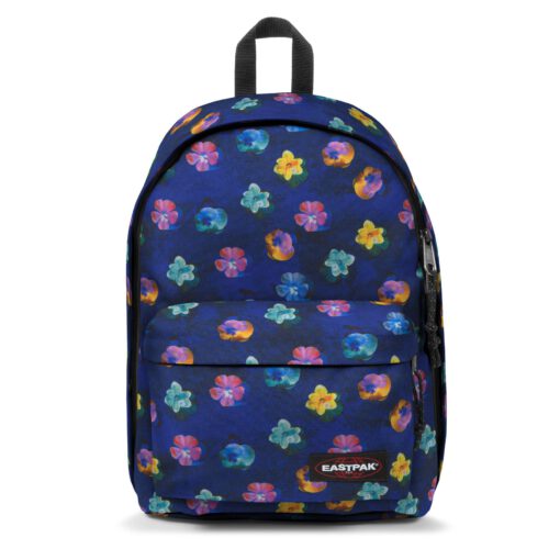 MOCHILA EASTPAK Out Of Office 27 litros con bolsillo para portátil EK7672O4 FLOWERBLUR NAVY azul estampado con flores