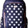 Mochila Roxy doble ERJBP03112 (BTN7) Alright Backpack para ordenador Azul con lunares blancos