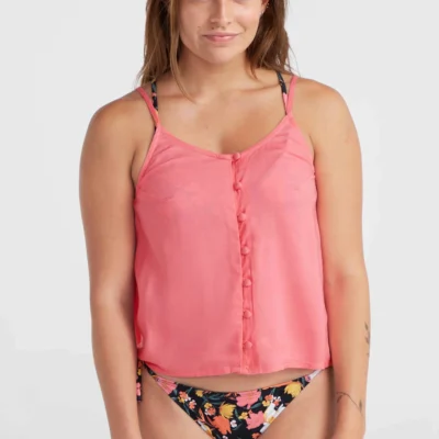 Camiseta O'NEILL tirantes para mujer TIARE WOVEN TANK TOP Perfecty pink Ref. 14027 rosa chicle
