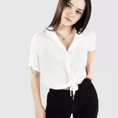 Camisa O'NEILL manga corta para mujer CALI BEACH SHIRT show white Ref. 1200012 blanco