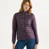 Chaqueta Jott de plumas pato sin capucha Mujer 40R FIG INTENSE RUST CHA BASIC Justoverthetop Color Berenjena