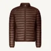 Chaqueta Jott de plumas pato Hombre sin capucha MAT 80H DARK CHOCOLATE PF22MDOW02 Color Marrón oscuro