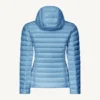 Chaqueta con capucha Jott de plumas pato Mujer azul cielo