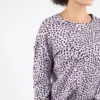 Camiseta de manga larga y algodón vegano WEMOTO manga larga ref-242.217-548 kimi leopardo rosa