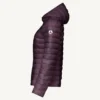 Chaqueta con capucha Jott de plumas pato Mujer 40R CLOE FIG BASIC Justoverthetop Color Berenjena