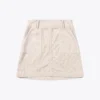 Falda corta WEMOTO de pana para mujer ELLA CORD ref-242.713-528 natural -beige