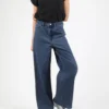 Pantalón WEMOTO de pernera ancha y de algodón ref-242.702-470 Dark Denim oscuro