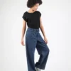 Pantalón WEMOTO de pernera ancha y de algodón ref-242.702-470 Dark Denim oscuro