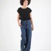 Pantalón WEMOTO de pernera ancha y de algodón ref-242.702-470 Dark Denim oscuro