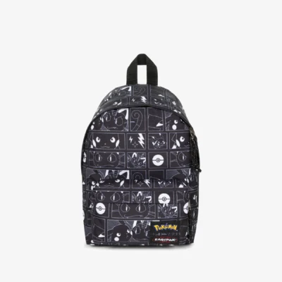 MOCHILA EASTPAK Orbit XS 10 litros Mod. pequeño EK0432T6 POCKÉMON BLACK blanco y negro