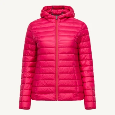 Chaqueta con capucha Jott de plumas pato Mujer 331 cherry pint CLOE PF22WDOW01 BASIC Justoverthetop rosa cereza