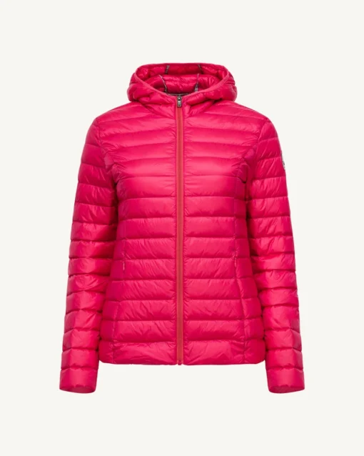 Chaqueta con capucha Jott de plumas pato Mujer 331 cherry pint CLOE PF22WDOW01 BASIC Justoverthetop rosa cereza
