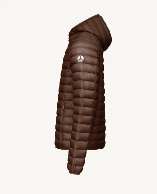 Chaqueta con capucha Jott de plumas pato Hombre NICO BASIC 80H DARK CHOCOLATE
