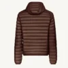 Chaqueta con capucha Jott de plumas pato Hombre NICO BASIC 80H DARK CHOCOLATE