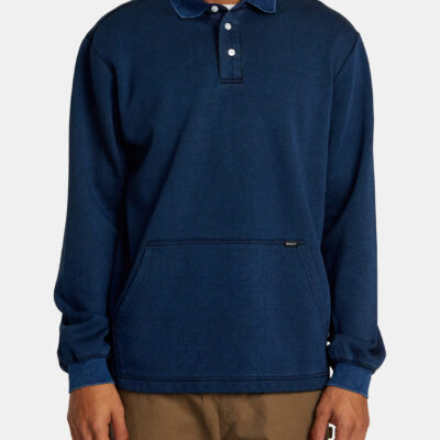 Sudadera RVCA cuello polo hombre AVYFT00379-FAIRFAX FREECE (IND) Azul jean