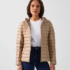 Chaqueta con capucha Jott de plumas pato Mujer 804 beige CLOE PF22WDOW01 BASIC Justoverthetop beige