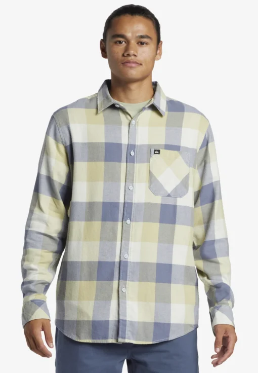 Camisa QUIKSILVER de Manga Larga franela Hombre ref-AQYWT03373 (CFN1) cuadros azul -amarillo