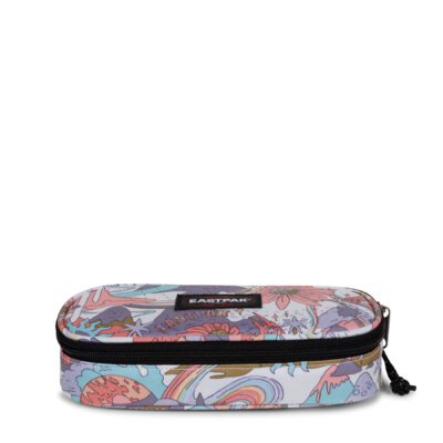Estuche escolar Eastpak: PLUMIER OVAL SINGLE EK0007170T7 DOODLE FEST LIGHT estampado flores