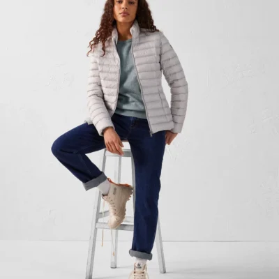 Chaqueta Jott pluma de pato Mujer 50F ICE GREY CHA BASIC Justoverthetop Color gris claro