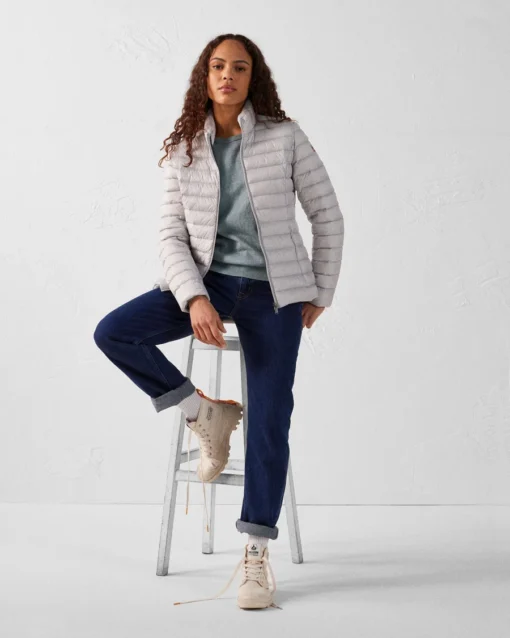 Chaqueta Jott pluma de pato Mujer 50F ICE GREY CHA BASIC Justoverthetop Color gris claro