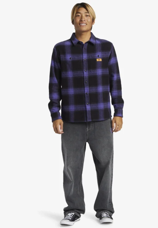 Camisa QUIKSILVER de Manga Larga franela Hombre ref-AQYWT03375(pna1) cuadros violera y negro