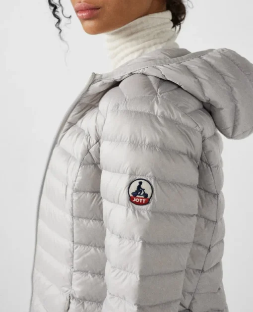 Chaqueta Jott pluma de pato Mujer 50F ICE GREY CHA BASIC Justoverthetop Color gris claro