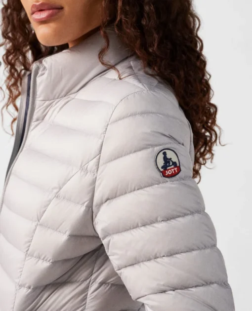 Chaqueta Jott pluma de pato Mujer 50F ICE GREY CHA BASIC Justoverthetop Color gris claro