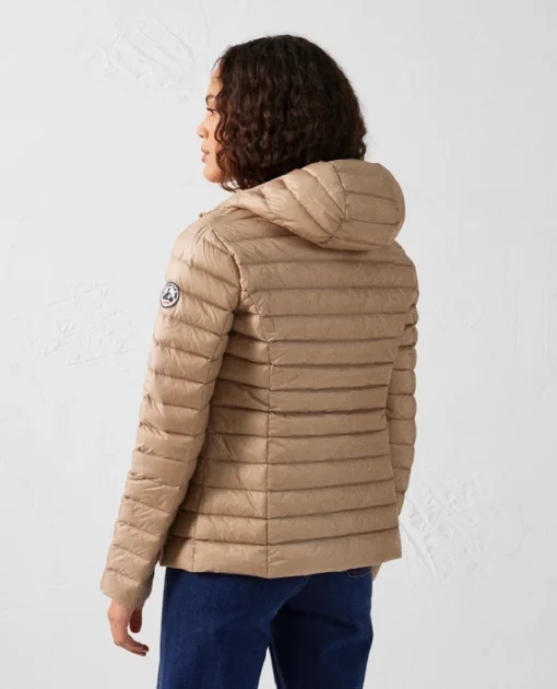 Chaqueta con capucha Jott de plumas pato Mujer 804 beige CLOE PF22WDOW01 BASIC Justoverthetop beige