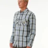 Camisa RIP CURL de Manga Larga franela Hombre SWC FLANNEL SHIRT ref-03VMSH cuadros azules
