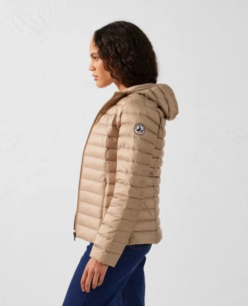 Chaqueta con capucha Jott de plumas pato Mujer 804 beige CLOE PF22WDOW01 BASIC Justoverthetop beige