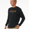Camiseta Hombre RIP CURL manga larga SURF REVIVAL HOFFMAN ref-0K2MTE black-negro
