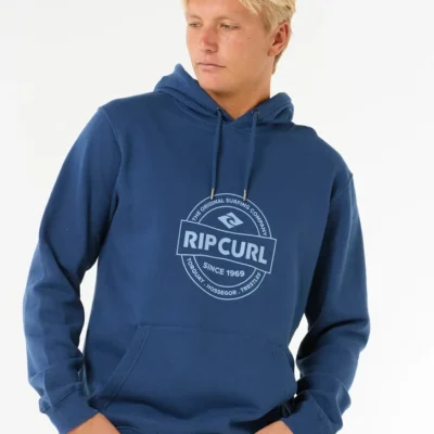 Sudadera de hombre RIP CURL con capucha STAPLER HOOD Ref. 06NMFL azul y gris