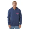 Sudadera de hombre RIP CURL con capucha y cremallera SHRED TILL DEAD ZIP HOOD ref-05YMFL azul marino