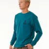 Camiseta Hombre RIP CURL manga larga SURF REVIVAL HOFFMAN ref-0K2MTE Azul petróleo